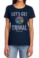 アニメキャラクター レディース トップス Tシャツ グラフィック Licensed Character Juniors Hasbro Lets Getrivial Graphic Tee Navy ネ