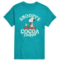 アニメキャラクター メンズ トップス Tシャツ グラフィック Licensed Character Mens Peanutsnoopys Cocoa Shoppe Graphic Tee Tahiti Blue ブルー