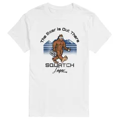 アニメキャラクター メンズ トップス Tシャツ グラフィック Licensed Character Mens The Beer Is Outhere Squatch Lager Graphic Tee White ホワイト