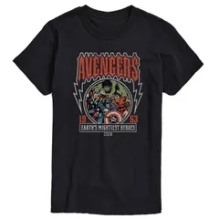 マーベル メンズ トップス Tシャツ ヴィンテージ グラフィック Mens Marvel Avengers Vintage Band Graphic Tee Black ブラック