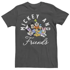 ディズニー メンズ トップス Tシャツ グラフィック Disneys Mickey Mouse And Friends Poster Mens Graphic Tee Charcoal Heather チャコール