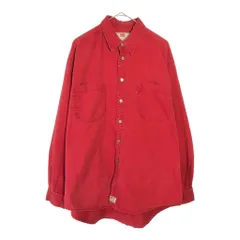 90年代 Levi's リーバイス 長袖シャツ レッド(メンズ L)中古 古着 X4877