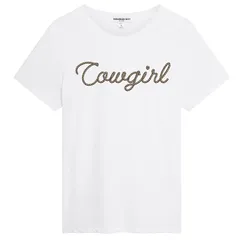アンブランデッド レディース トップス Tシャツ グラフィック Unbranded Juniors Suburban Riot Cowgirl Loose Graphic Tee White ホワイト