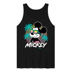 ディズニー メンズ トップス Tシャツ グラフィック Disneys Mickey Mouse Mensunset Shades Graphic Tank Top Black ブラック