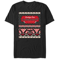 애니메이션 캐릭터 맨즈 탑스 T셔츠 그래픽 Licensed Character Menstranger Things Greetings From Starcourt Mall Graphic Tee Black 블랙