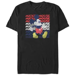ディズニー メンズ トップス Tシャツ トール グラフィック Disneys Mickey Mouse Red White And Blue Big Tall Graphic Tee Black ブラック