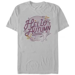 ディズニー メンズ トップス Tシャツ グラフィック Disneys Frozen 2 Hello Autumn Mens Graphic Tee Silver シルバー