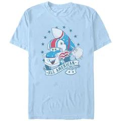 ディズニー メンズ トップス Tシャツ グラフィック Disneys Cars Mater Mens AllAmerican Graphic Tee Light Blue ブルー