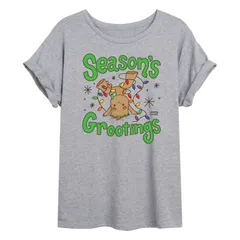 マーベル レディース トップス Tシャツ Juniors Marvel Guardians Of The Galaxy Grootings Oversized Tee Heather Gray グレー