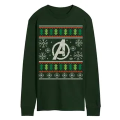 マーベル メンズ トップス Tシャツ グラフィック Marvel Mens The Avengers Long Sleeve Graphic Tee Green グリーン