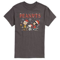 PEANUTS スヌーピー チャーリーブラウン 雪だるま キャラクターtシャツ 