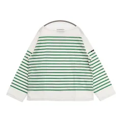 Outil バスクシャツ 白/緑ストライプ 長袖カットソー Outil バスク 