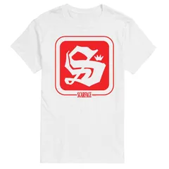 アニメキャラクター メンズ トップス Tシャツ グラフィック Licensed Character Menscarface Symbol Short Sleeve Graphic Tee White ホワイト