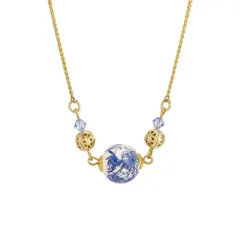 1928 レディース アクセサリー ネックレス・チョーカー・ペンダントトップ レース 1928 Gold Tone Bead Pendant Necklace Blue ブルー