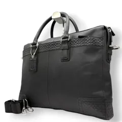 【良品】コーチ COACH ビジネスバッグ ブリーフケース 2WAY ブラック 黒 本革 レザー シグネチャー型押し A4収納可 PC収納可 肩掛け 斜め掛け可 自立可 通勤 通学 出張 大容量 メンズ レディース ユニセックス 鞄 カバン s72