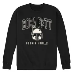 スター ウォーズ メンズ トップス Tシャツ スウェット フリース Menstar Wars Boba Fett Bounty Hunter Crew Fleece Sweatshirt Black ブラック