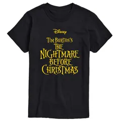 ディズニー メンズ トップス Tシャツ ロゴ グラフィック Disneys The Nightmare Before Christmas Mens Logo Graphic Tee Black ブラック
