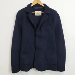 LOST IN ALBION ロストインアルビオン テーラード ジャケット ニット イタリア製 ユーロ 古着 ネイビー M C359