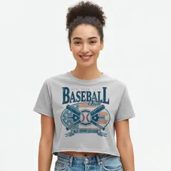 アンブランデッド レディース トップス Tシャツ グラフィック Unbranded Juniors Grayson Threads The Label Baseball Cluboxy Cropatriotic Graphic Tee Bright White