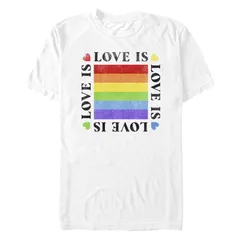 アニメキャラクター メンズ トップス Tシャツ グラフィック Licensed Character Mens Love Is Love Graphic Tee White ホワイト