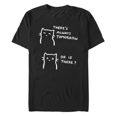 アニメキャラクター メンズ トップス Tシャツ グラフィック Licensed Character Mens Theres Always Tomorrow Graphic Tee Black ブラック