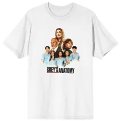 アニメキャラクター メンズ トップス Tシャツ グラフィック Licensed Character Mens Greys Anatomy Meredith Grey Miranda Bailey Characters Graphic Tee White ホワイ