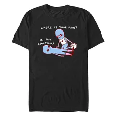 アニメキャラクター メンズ トップス Tシャツ グラフィック Licensed Character Mens Where Is Your Pain Graphic Tee Black ブラック