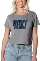 アニメキャラクター レディース トップス Tシャツ グラフィック Licensed Character Womens Navy Grandma Graphic Tee Heather Gray グレー