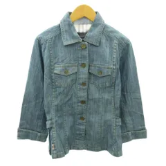 バーバリー ロンドン BURBERRY LONDON デニムジャケット Gジャン 裏地 ノバチェック ロールアップ 38 インディゴブルー 0307 IBO90