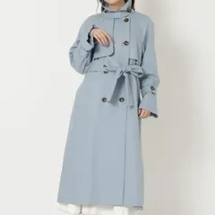 レディアゼル スタンドカラー トレンチコート 未使用 サックス トレンチ ひざ丈コート 新品 大人 かわいい レディース Sサイズ REDYAZEL タグ付き 通勤 お出かけ 春 スタイリッシュ 2WAYのサムネイル