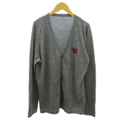 ルシアンペラフィネ LUCIEN PELLAT-FINET ニット カーディガン ハート スカル 刺繍 カシミヤ100% 長袖 M グレー 0306 IBO90