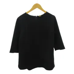 ミューズ ドゥーズィエム クラス MUSE de Deuxieme Classe 美品 カットソー 七分袖 黒 ブラック 0306 IBO92