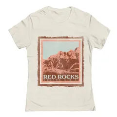 アンブランデッド レディース トップス Tシャツ グラフィック Unbranded Juniors Red Rocks Nevada Graphic TShirt Natural レッド