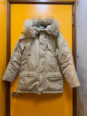 Y【Y2-52】RALPH LAUREN　7サイズ　ファー付きダウンコート　ベージュ　メンズのサムネイル