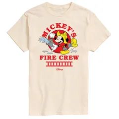 ディズニー メンズ トップス Tシャツ グラフィック Disneys Mickey Mouse Mens Fire Crew Graphic Tee Cream クリーム