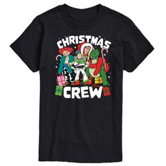 디즈니 픽사 맨즈 탑스 T셔츠 그래픽 Disney Pixars Toy Story 4 Mens Christmas Crew Graphic Tee Black 블랙