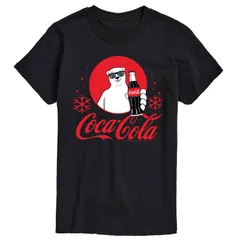 アニメキャラクター メンズ トップス Tシャツ トール グラフィック Licensed Character Big Tall CocaCola Polar Bear Graphic Tee Black ブラック