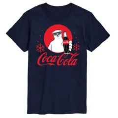 アニメキャラクター メンズ トップス Tシャツ トール グラフィック Licensed Character Big Tall CocaCola Polar Bear Graphic Tee Navy ネイビー