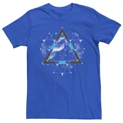 アニメキャラクター メンズ トップス Tシャツ グラフィック Licensed Character Mens Time Space Triangles Graphic Tee Royal
