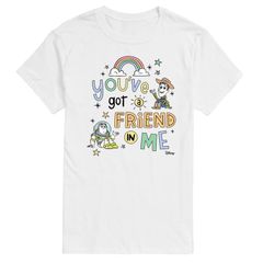 디즈니 픽사 맨즈 탑스 T셔츠 그래픽 Disney Pixars Toy Story 4 Mens Youve Got A Friend Graphic Tee White 화이트