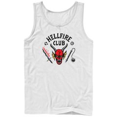 애니메이션 캐릭터 맨즈 탑스 T셔츠 로고 그래픽 Licensed Character Mens Netflix Stranger Things Hellfire Club Logo