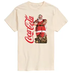 アニメキャラクター メンズ トップス Tシャツ ヴィンテージ Licensed Character Mens CocaCola Vintage Santa Tee Beige ベージュ