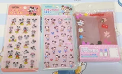 新品【ディズニー/ミッキー＆ミニー】シール帳＆ぷくぷくシール２種類☆３点セット