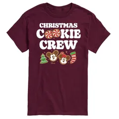 ディズニー メンズ トップス Tシャツ グラフィック Disneys Mickey Minnie Mouse Mens Christmas Cookie Crew Graphic Tee Red レッド