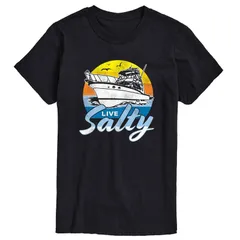 アニメキャラクター メンズ トップス Tシャツ グラフィック Licensed Character Mens Live Salty Graphic Tee Black ブラック
