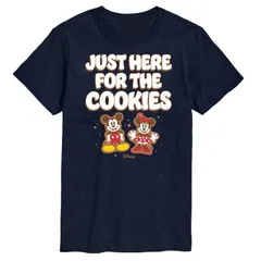 ディズニー メンズ トップス Tシャツ グラフィック Disneys Mickey Minnie Mouse Mens Just Here For The Cookies Graphic Tee Navy ネイビー