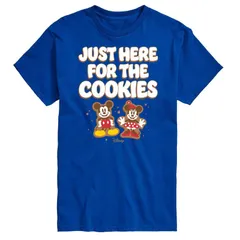 ディズニー メンズ トップス Tシャツ グラフィック Disneys Mickey Minnie Mouse Mens Just Here For The Cookies Graphic Tee Blue ブルー
