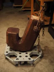 古民家の総欅製鉄金具の重量級古い自在鉤 オブジェに　古録展  送料無料　中古 品番K2366