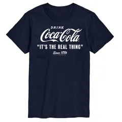 アニメキャラクター メンズ トップス Tシャツ トール グラフィック Licensed Character Big Tall CocaCola Its A Real Thingraphic Tee Navy ネイビー