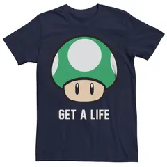アニメキャラクター メンズ トップス Tシャツ グラフィック Licensed Character Mensuper Mario Bros 1UP Mushroom Get a Life Graphic Tee Navy ネイビー